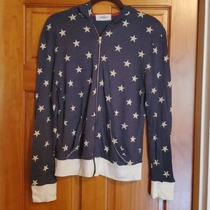 4th of July Star print Soulcycle zip up hoodie sm